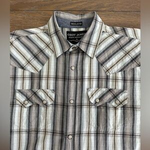 Cody James Regular Fit Pearl Snap Short Sleeve Shirt Size S Gently‎ Worn
